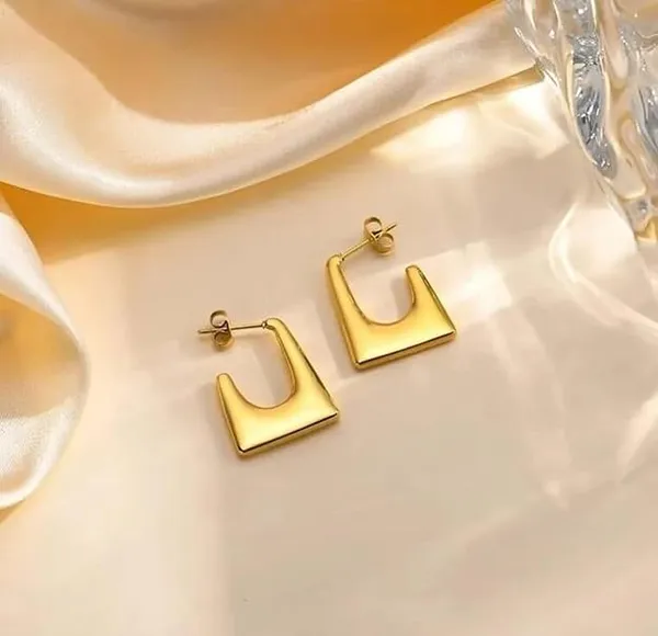 TGO_Architectural_Tapered_"U"_Hoop_Earrings