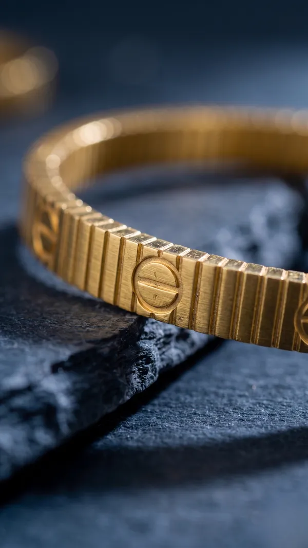 TGO_Luxury_Gold_Plated_Textured_Bangle_Bracelet_For_Women