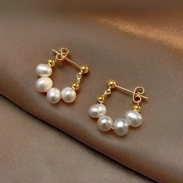 TGO_Freshwater_Pearl_"U"_Hoop_Earrings