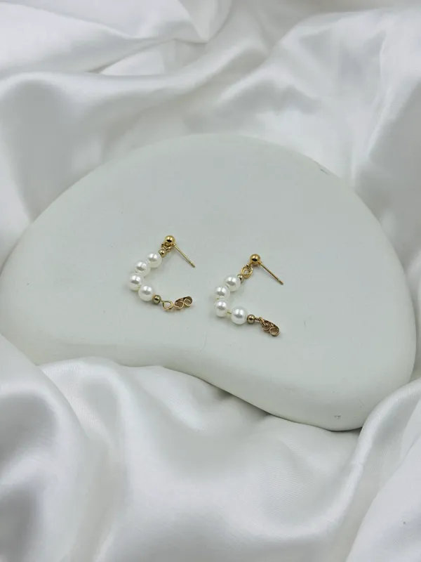 TGO_Freshwater_Pearl_"U"_Hoop_Earrings