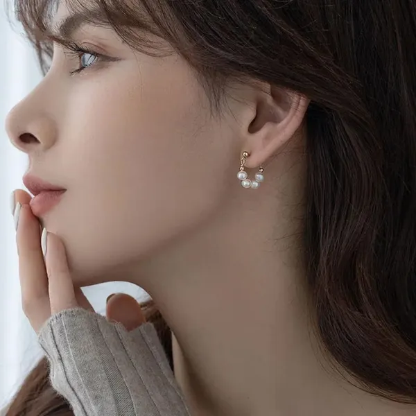 TGO_Freshwater_Pearl_"U"_Hoop_Earrings