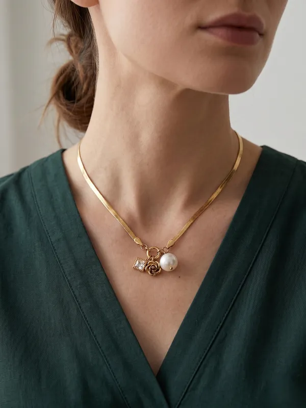 TGO_Elegant_Pearl_Charm_Gold_Chain_Necklace_with_Crystal_&_Floral_Accents