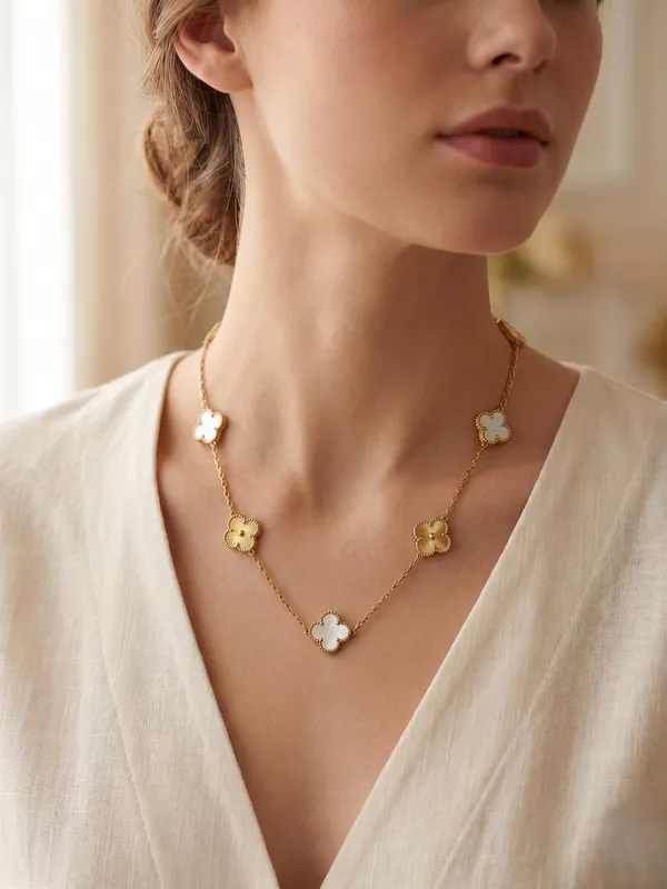 TGO_Luxury_Clover_Charm_Gold_Bracele