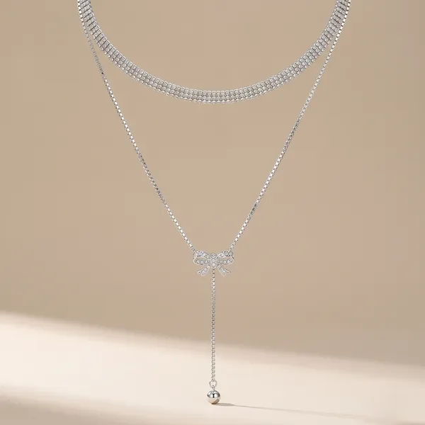 TGO_Korean_Dual-Layer_Bow_&_Y-Drop_Necklace_Set