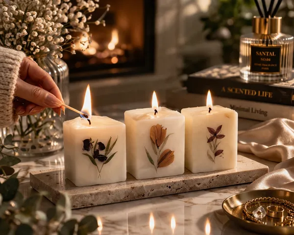Botanical_Square_Decorative_Pillar_Candles_|_Dried_Flower_Candles_|_Set_Of_3_|