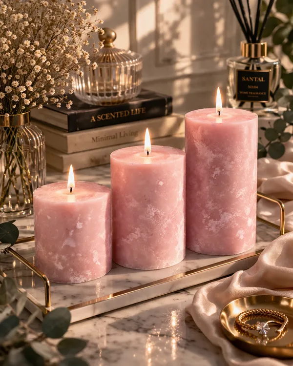 Yellow_ClOudh_Texture_Pillar_Candles_|_Set_Of_3_|_Unscented