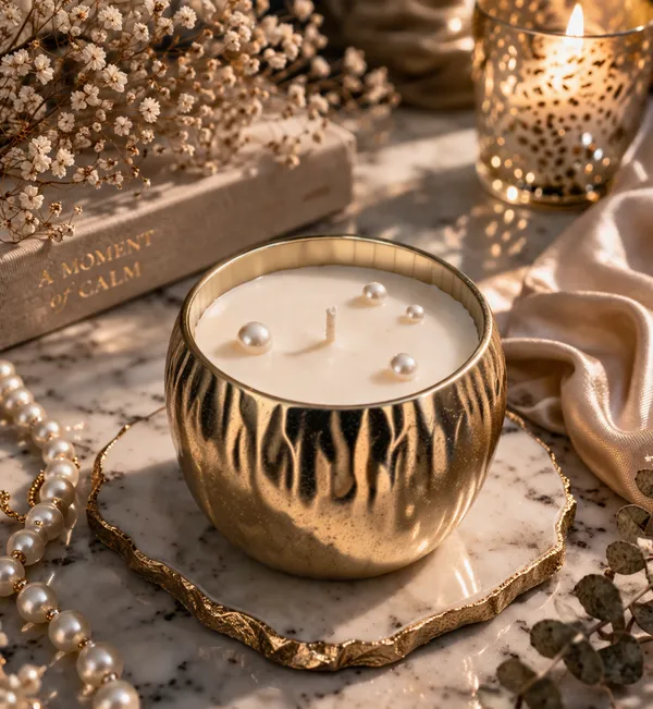 Metal_Flower_Pot_Candle_with_Pearl_Studded|_Luxury_Scented_Candle_|_Lemongrass_Scented