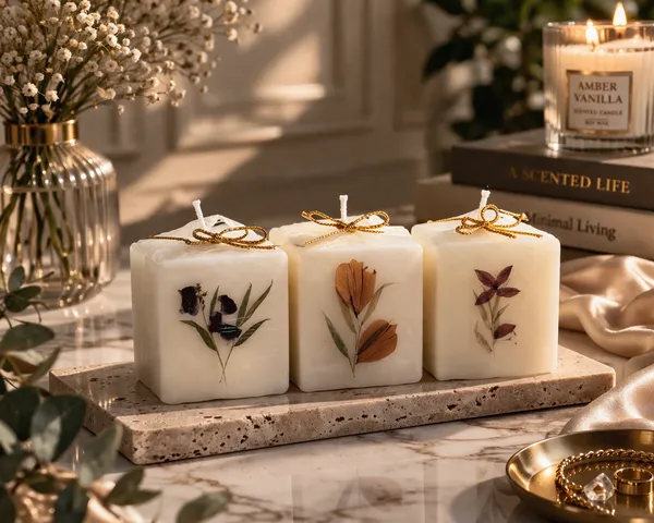 Botanical_Square_Decorative_Pillar_Candles_|_Dried_Flower_Candles_|_Set_Of_3_|