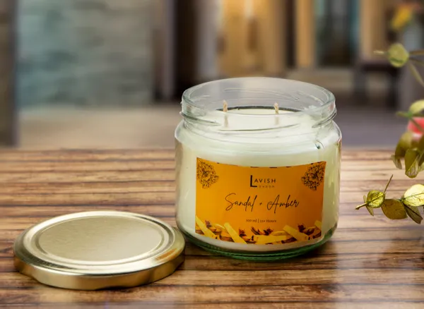 White_Lavish_Scented_Jar_Candle_Collection_|_Luxury_Aromatherapy_Candle_Set_|_Sandal_+_Amber_&_Eucalyptus_+_Tea_Tree_|_Set_Of_2_|