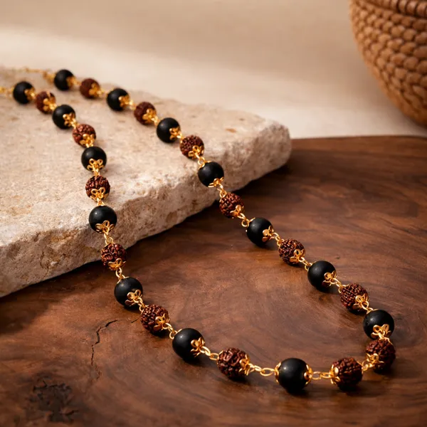 Natural_Karungali_Rudraksha_Mala_With_Gold_Finish_Sacred_Healing_Necklace_And_Natural_Blue_Ethiopian_Opal_Necklace_Genuine_Opal_Gemstone_Jewelry_Pack_Of_2