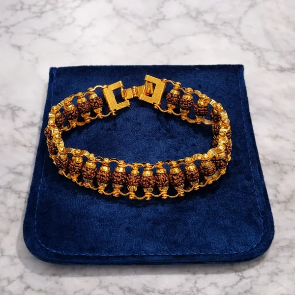 Gold_Plated_Modern_Rudraksha_Bracelet