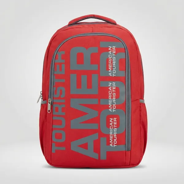 American_Tourister_Red_Backpack_Travel_Bag