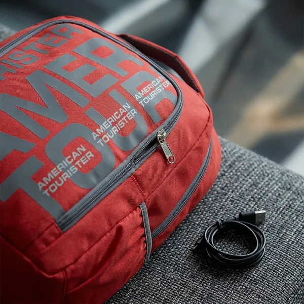 American_Tourister_Red_Backpack_Travel_Bag
