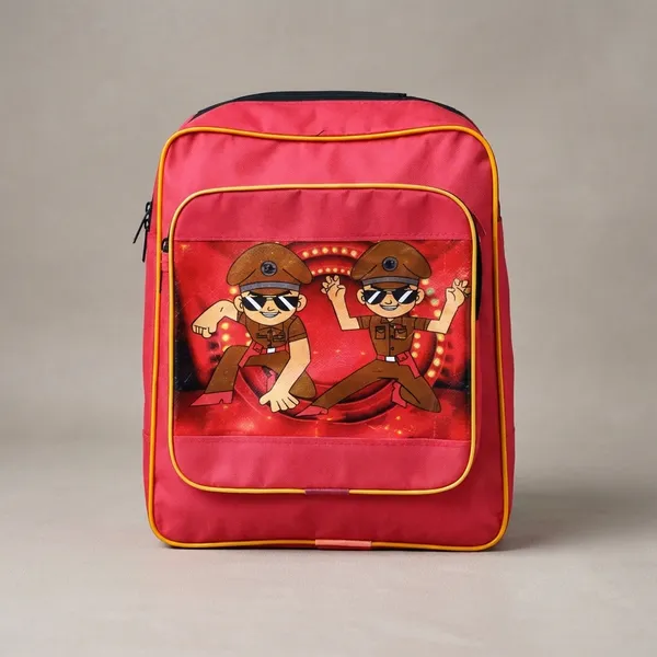 Multicolor_School_Backpack_With_Cartoon_Character_Design_For_Kids