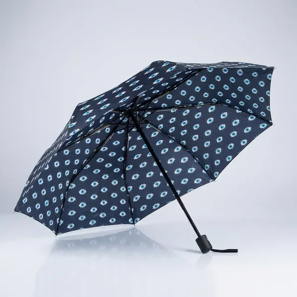 Compact_Folding_Umbrella_With_Floral_Print_Black_And_Turquoise