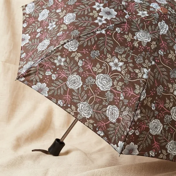 Floral_Print_Compact_Folding_Umbrella_With_Curved_Handle
