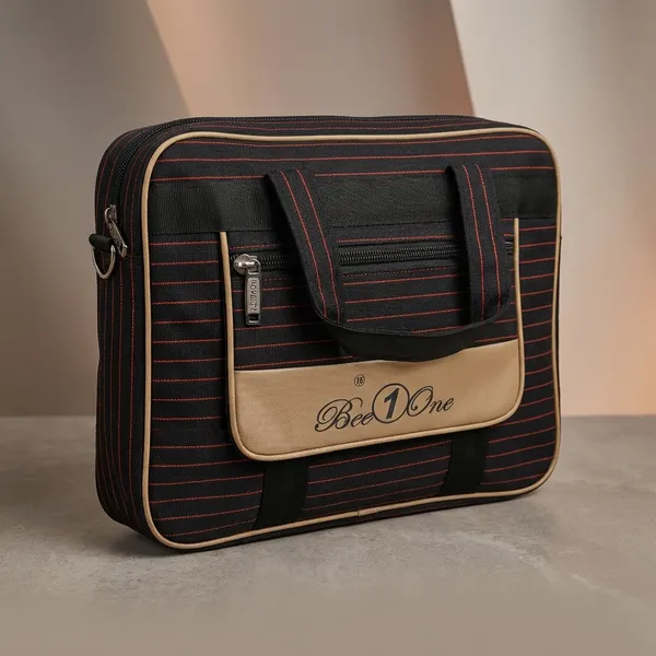 Bestone_Striped_Travel_Duffle_Bag_With_Multiple_Compartments