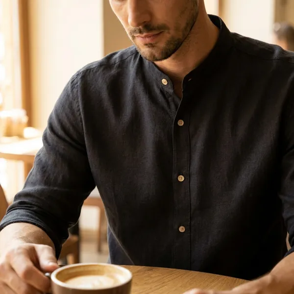 Black_Linen_Mandarin_Collar_Shirt