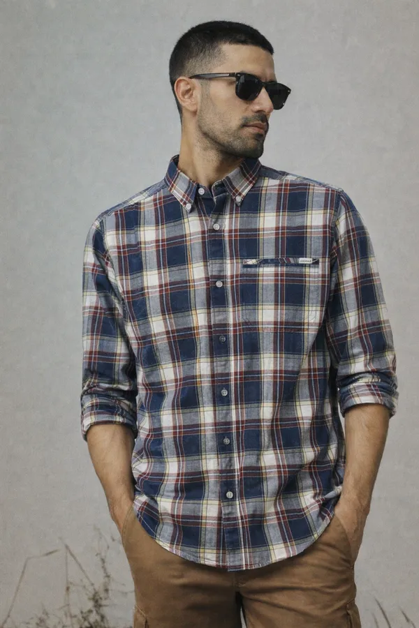 Navy_Blue_And_Beige_Checkered_Full_Sleeve_Casual_Shirt