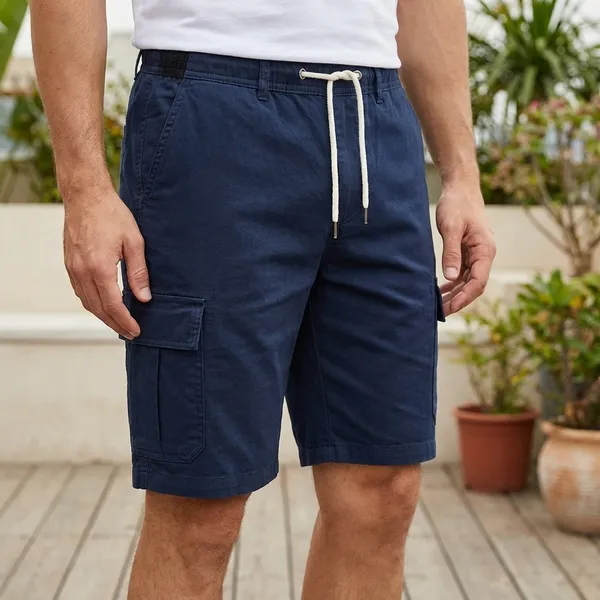 Navy_Blue_Cargo_Shorts_With_Drawstring_Waist
