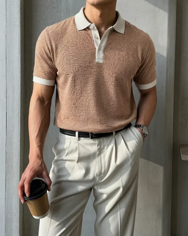 Textured_Knit_Polo_T-Shirt_With_Contrast_Collar