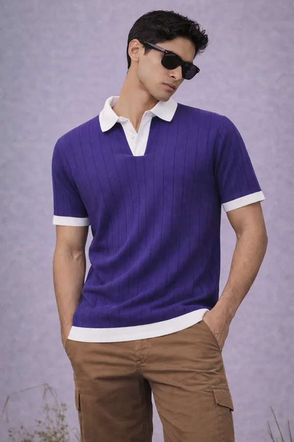 Purple_Knitted_Polo_T-Shirt_With_White_Contrast_Trim