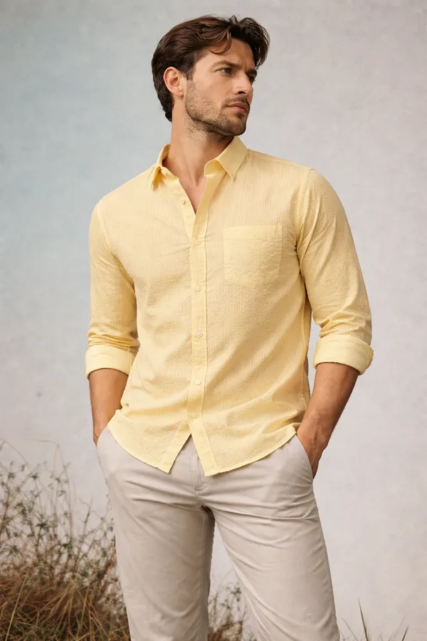 Linen_Casual_Full_Sleeve_Shirt_-_Light_Yellow