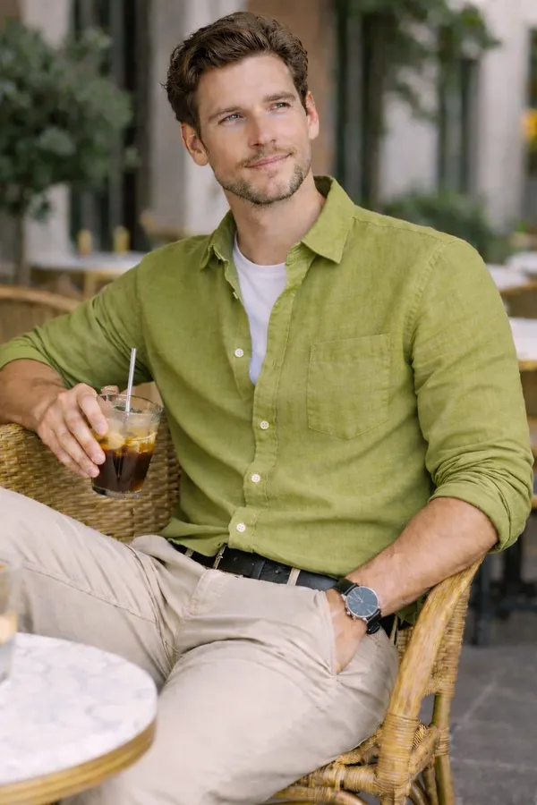 Olive_Green_Linen_Casual_Shirt