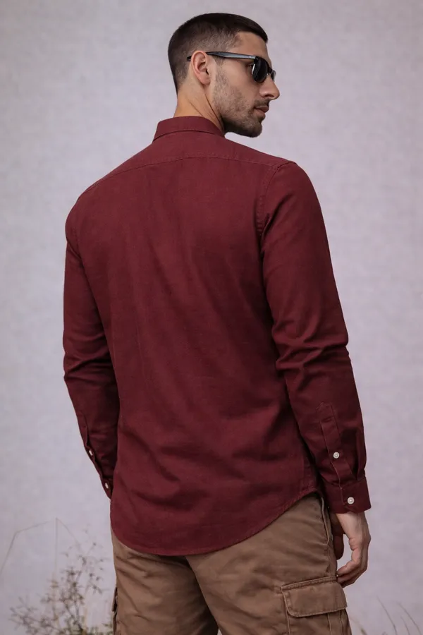 Burgundy_Linen_Casual_Shirt_-_Full_Sleeves_With_Button-Down_Collar