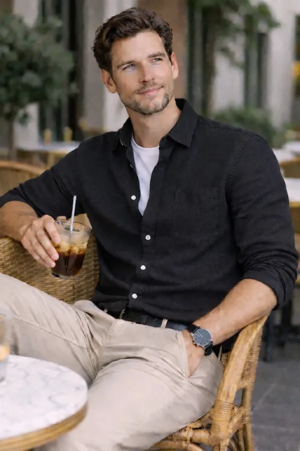Black_Casual_Button-Down_Shirt_For_Men