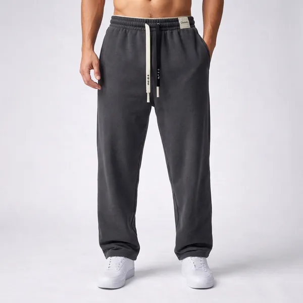 Charcoal_Grey_Relaxed_Fit_Joggers_With_Drawstring_Waist