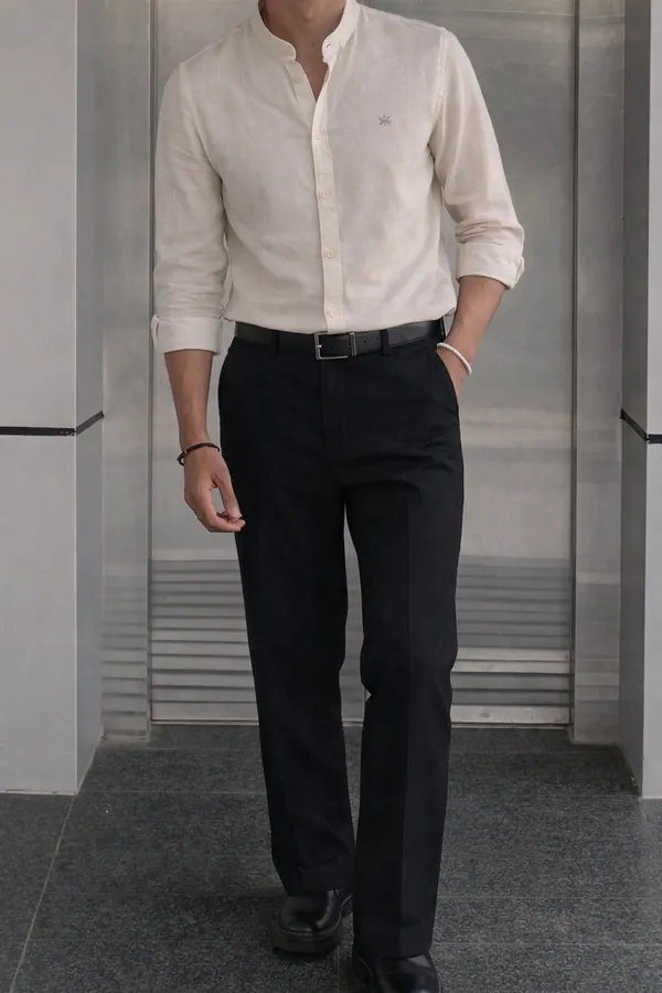 Classic_Beige_Linen_Shirt_-_Full_Sleeves,_Button-Down_Casual_Wear