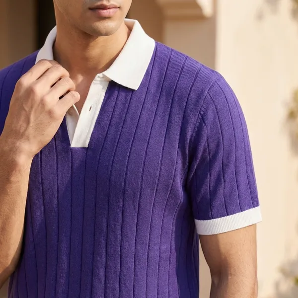 Purple_Knitted_Polo_T-Shirt_With_White_Contrast_Trim