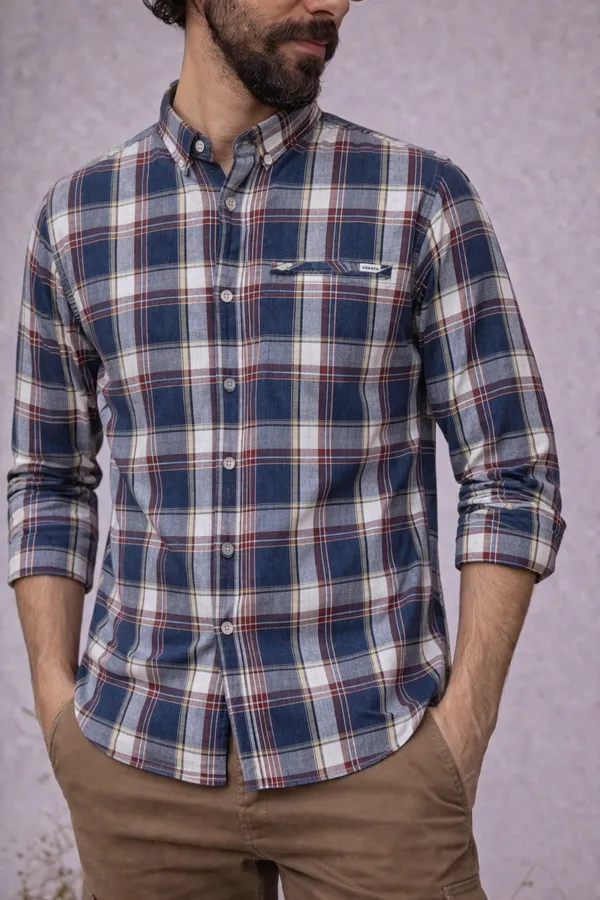 Navy_Blue_And_Beige_Checkered_Full_Sleeve_Casual_Shirt