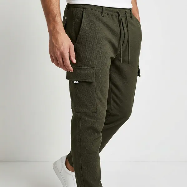 Olive_Green_Cargo_Pants_With_Drawstring_Waist