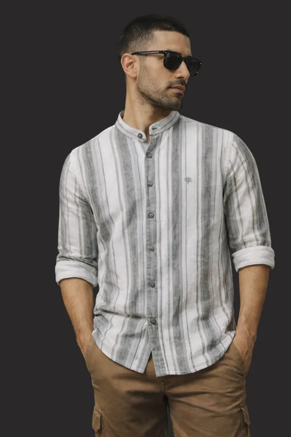 Casual_Striped_Shirt_With_Mandarin_Collar