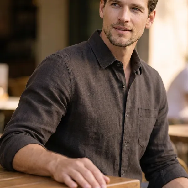Black_Linen_Blend_Button-Up_Casual_Shirt