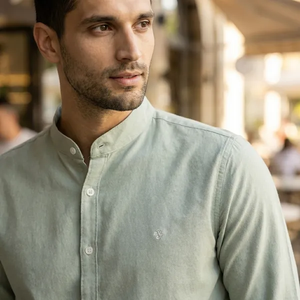 Sage_Green_Mandarin_Collar_Full_Sleeve_Shirt
