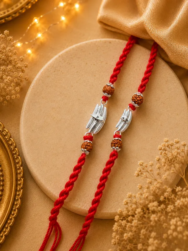 Divine_Rudraksha_Silver_Rakhi_Set