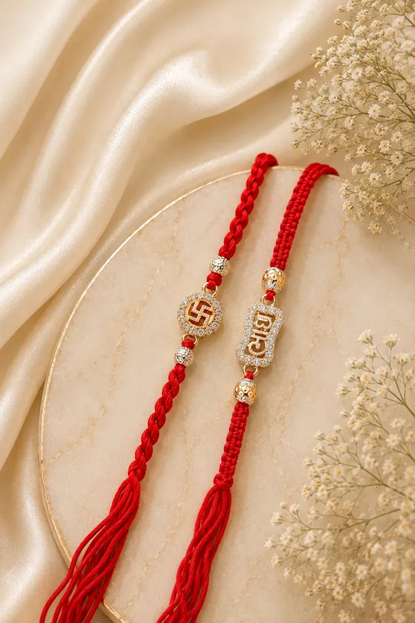 Golden_Blessings_Swastik_Rakhi_Set