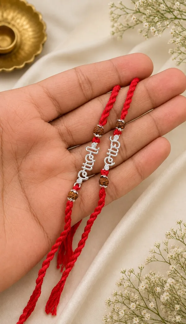 Silver_Bhaiya_Bhabhi_Rudraksha_Rakhi_Pair