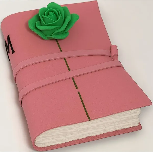 Blank_Leather_Journal_Notebook_For_Girls_And_Women_With_Flower