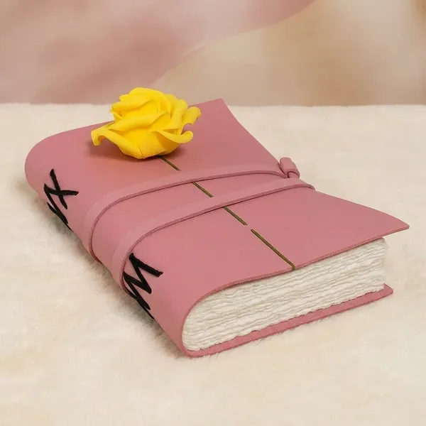 Blank_Leather_Journal_Notebook_For_Girls_And_Women_With_Flower