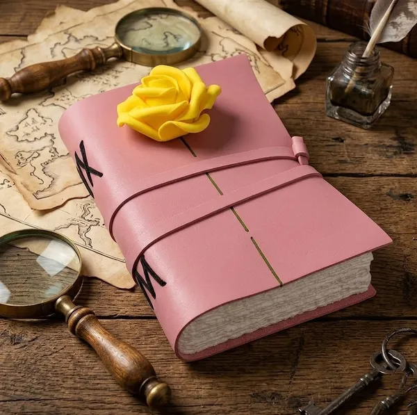 Blank_Leather_Journal_Notebook_For_Girls_And_Women_With_Flower