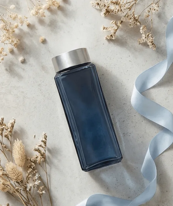 Glass_Square_Dark_Blue_Water_Bottle_500_Ml