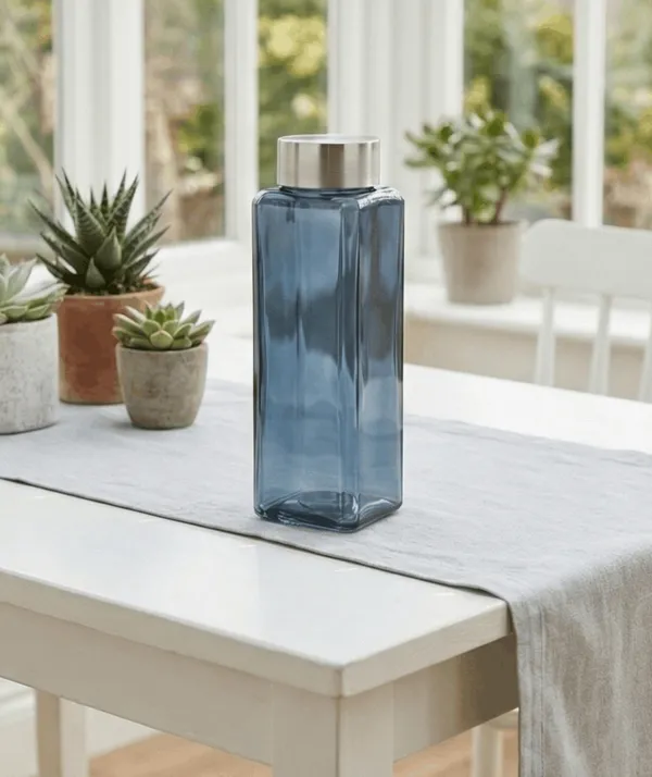 Glass_Square_Dark_Blue_Water_Bottle_750_Ml