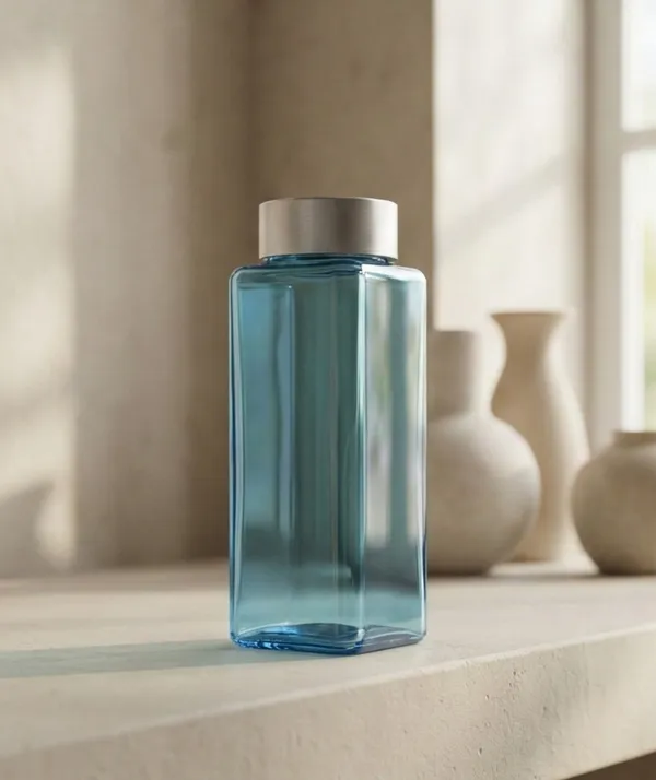 Glass_Square_Light_Blue_Water_Bottle_Set_Of_2_500_Ml