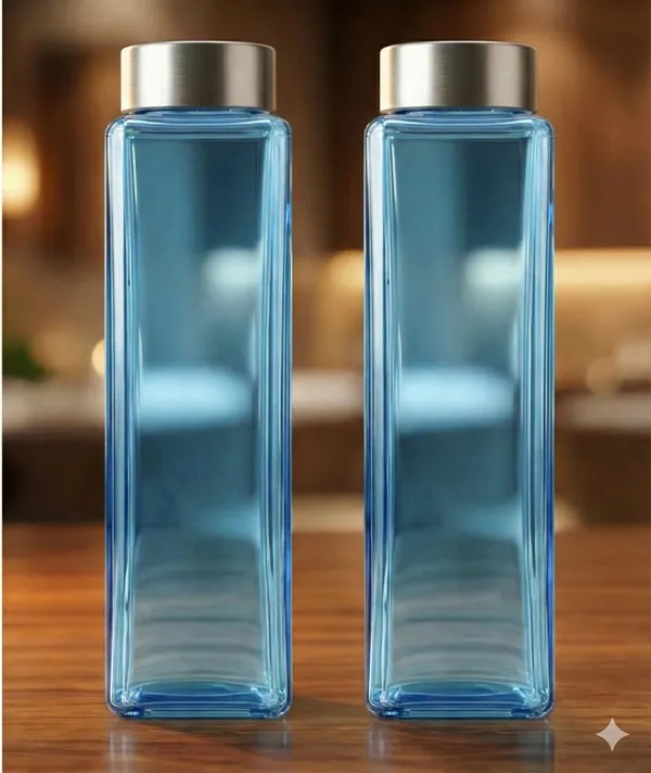 Glass_Square_Light_Blue_Water_Bottle_Pack_Of_2_750_Ml
