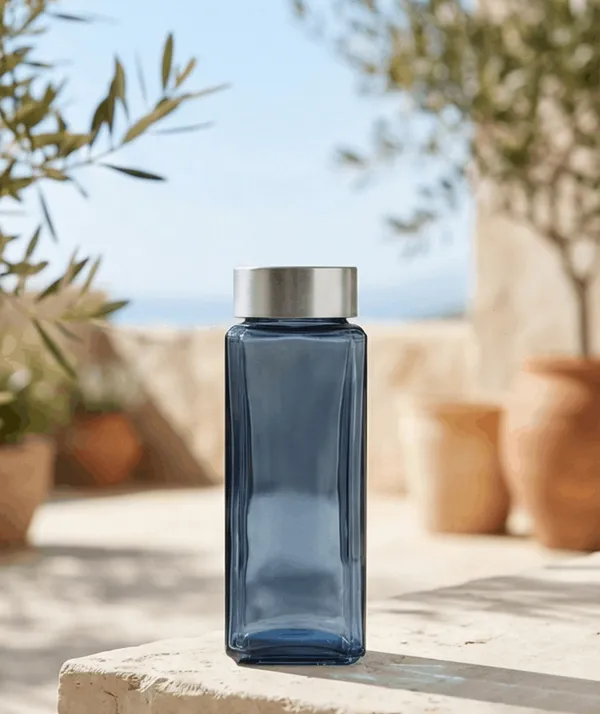 Glass_Square_Navy_Blue_Glass_Bottle_Pack_Of_2_500_Ml
