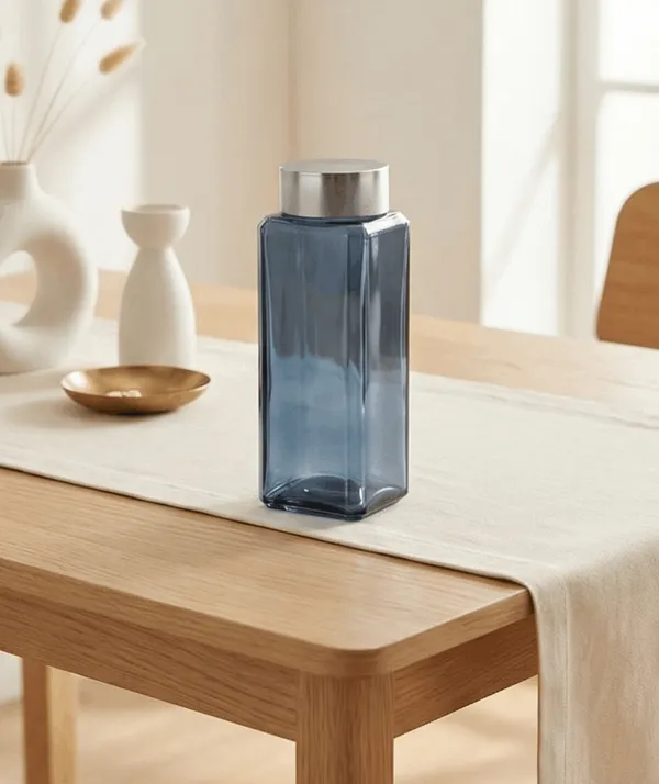 Glass_Square_Navy_Blue_Glass_Bottle_Pack_Of_2_500_Ml